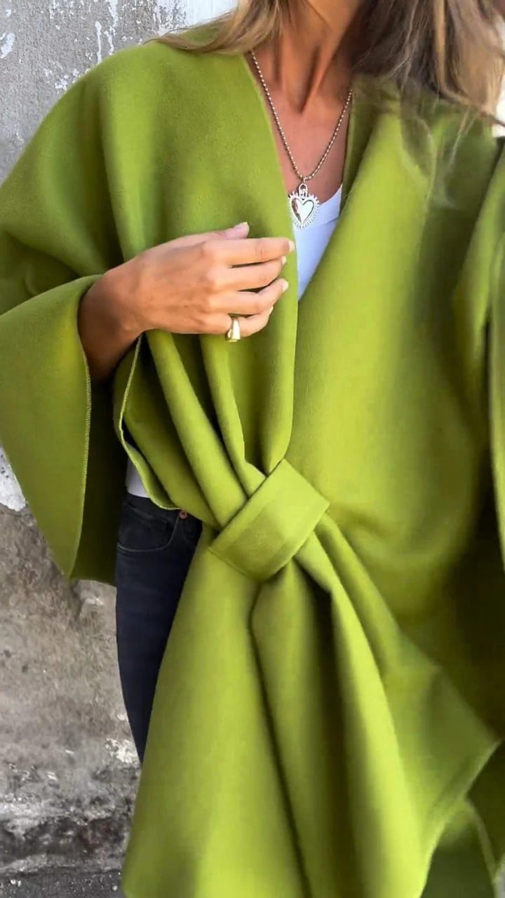 Umaiza – Effortless Style V-Neck Cape Jacket