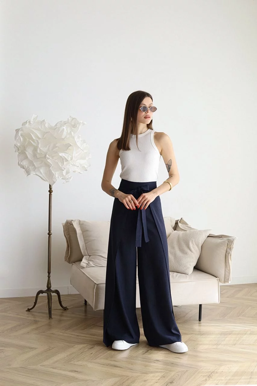 ORIANELLE – FLOWY LINEN TROUSERS FOR SPRING-SUMMER